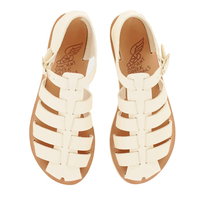 Homeria Leather Platinum sandals top