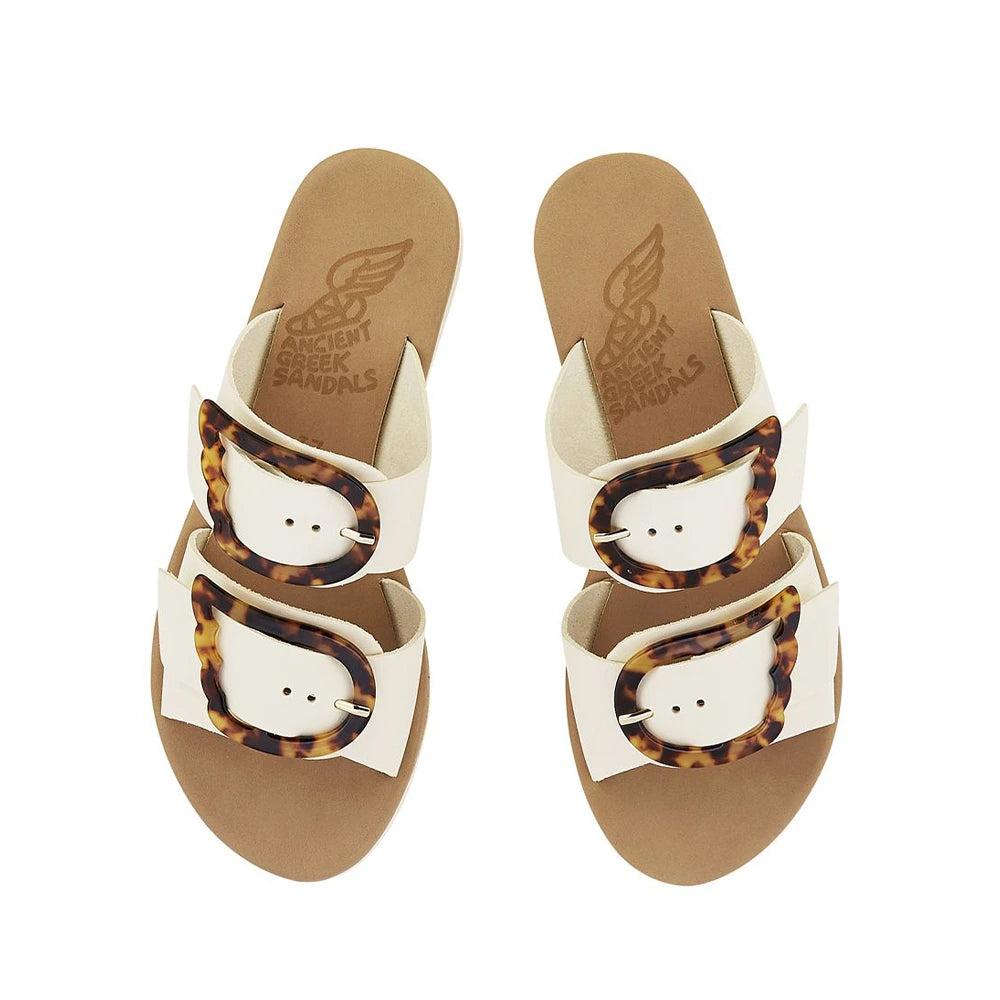 Iaso Leather Off White/Tortoiseshell sandals top