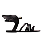 Ikaria Leather Black sandals 