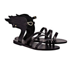 Ikaria Leather Black sandals 3-4
