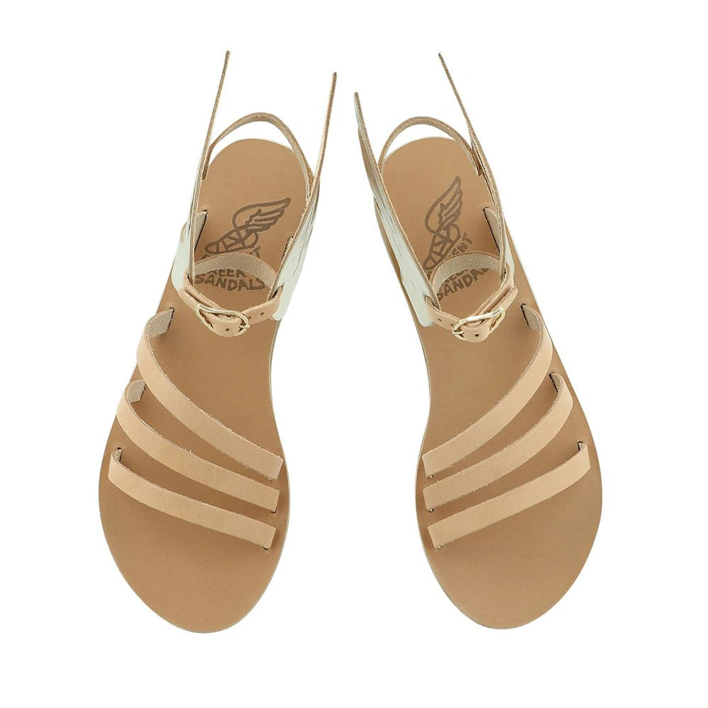 Ikaria Leather Natural/Platinum sandals top