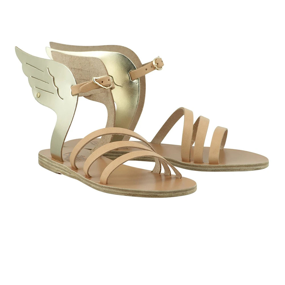 Ikaria Leather Natural/Platinum sandals 3-4