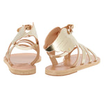 Ikaria Leather Platinum sandals back