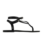 Ismene Leather Black sandals side