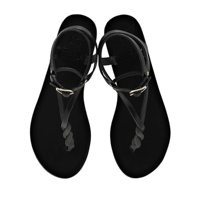Ismene Leather Black sandals top