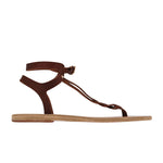 Ismene Leather Cotto sandals side
