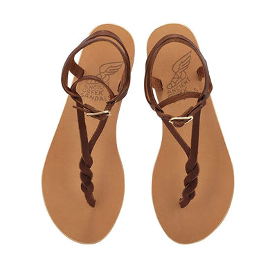 Ismene Leather Cotto sandals top