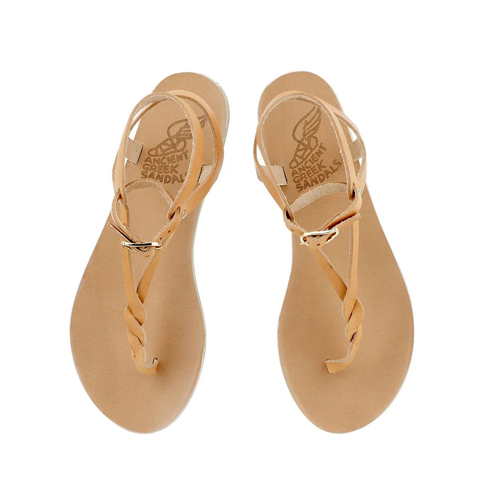 Ismene Leather Natural sandals top