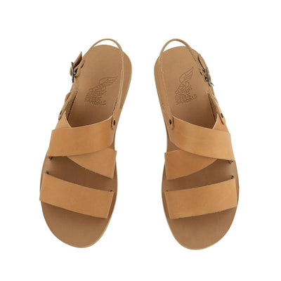 Miltos Leather Natural sandals top