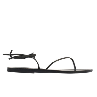 Celia Leather Black sandals side