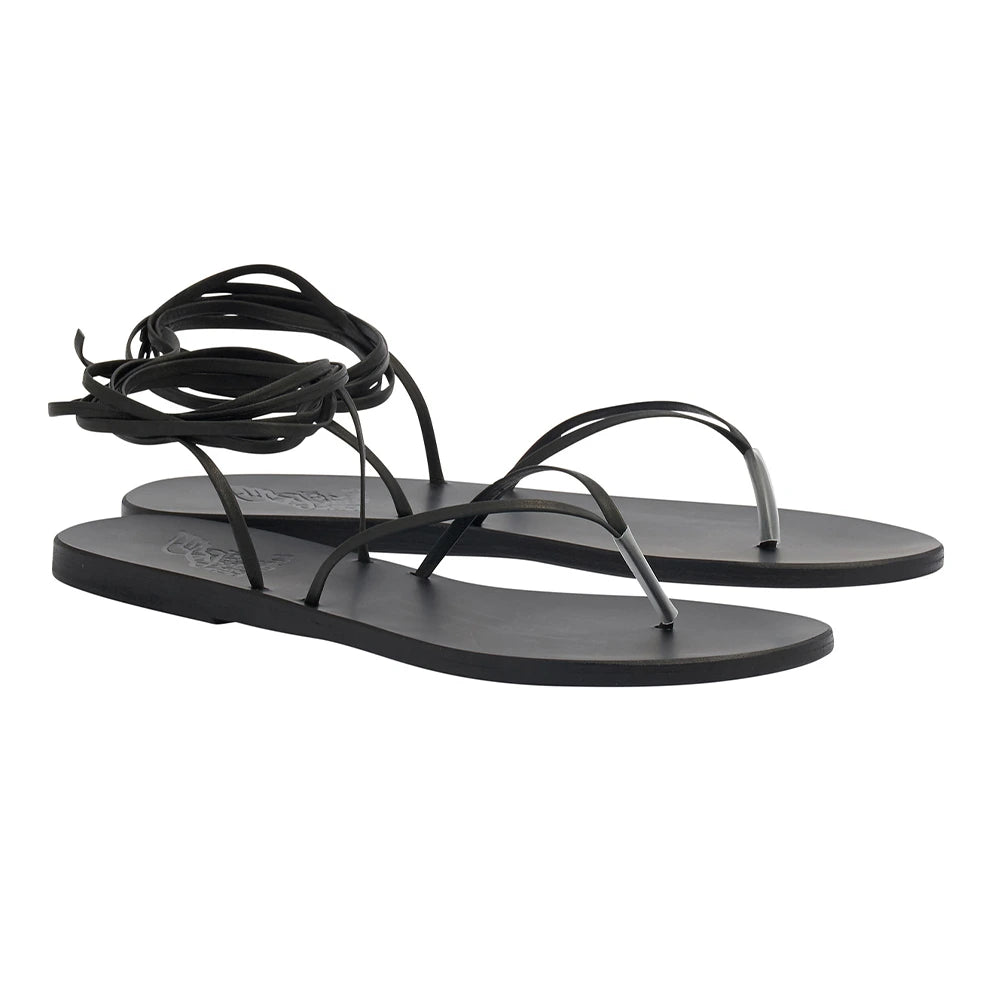 Celia Leather Black sandals 3-4