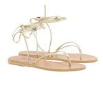 Celia Leather Platinum sandals 3-4