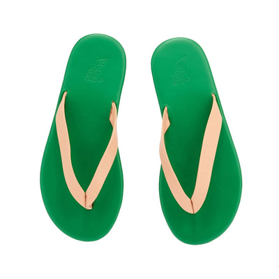 Saionara Natural/Green sandals top