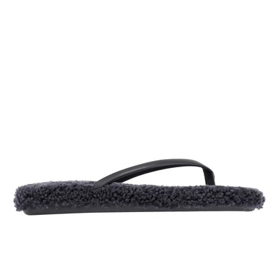 Saionara Shearling Black sandals side