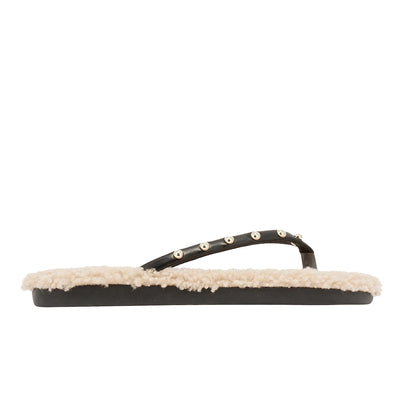 Saionara Shearling Bi Colour sandals side