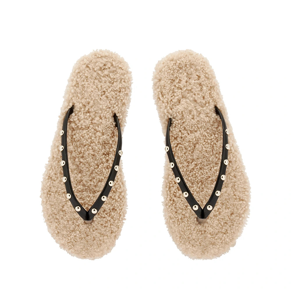 Saionara Shearling Bi Colour sandals top