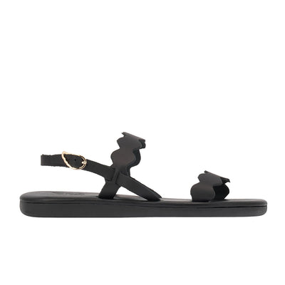Afros  Leather Black sandals side