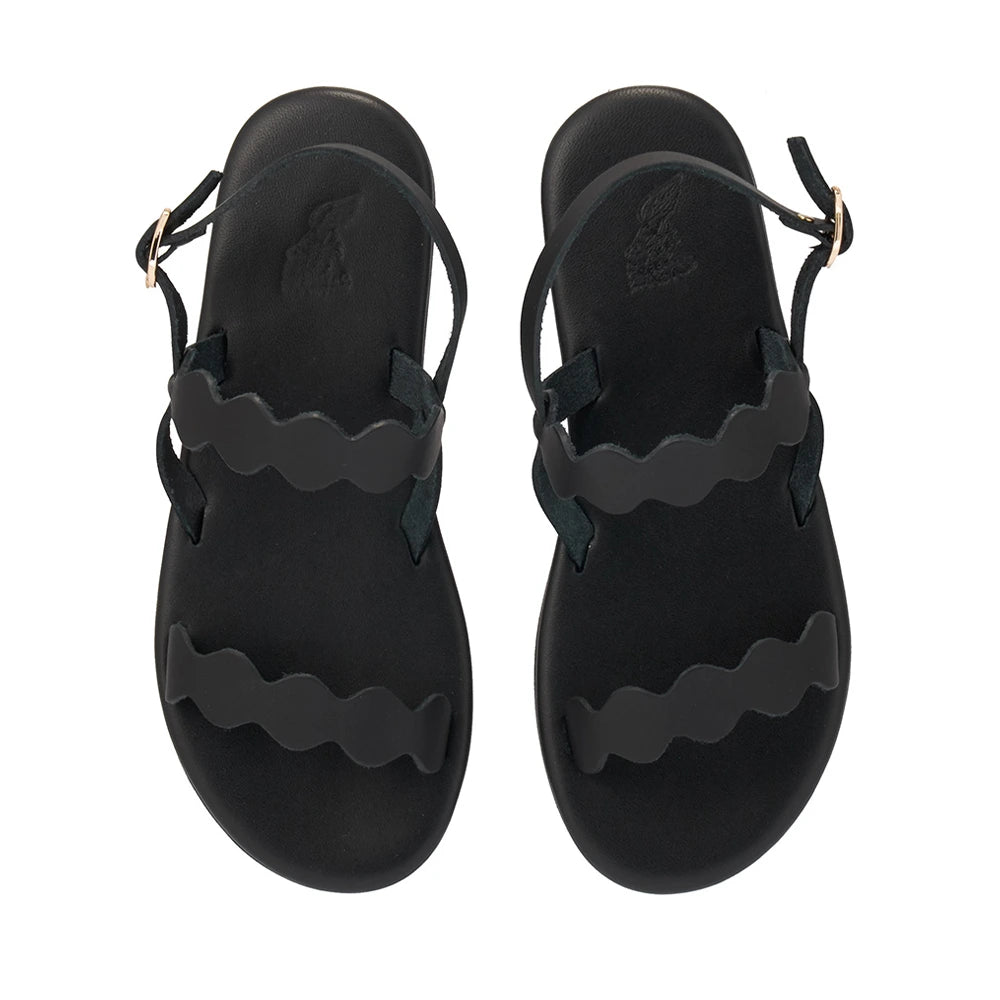 Afros  Leather Black sandals top