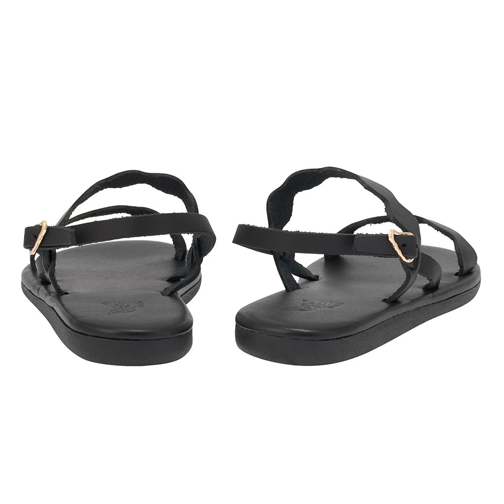 Afros  Leather Black sandals back