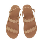 Afros Leather Natural sandals top