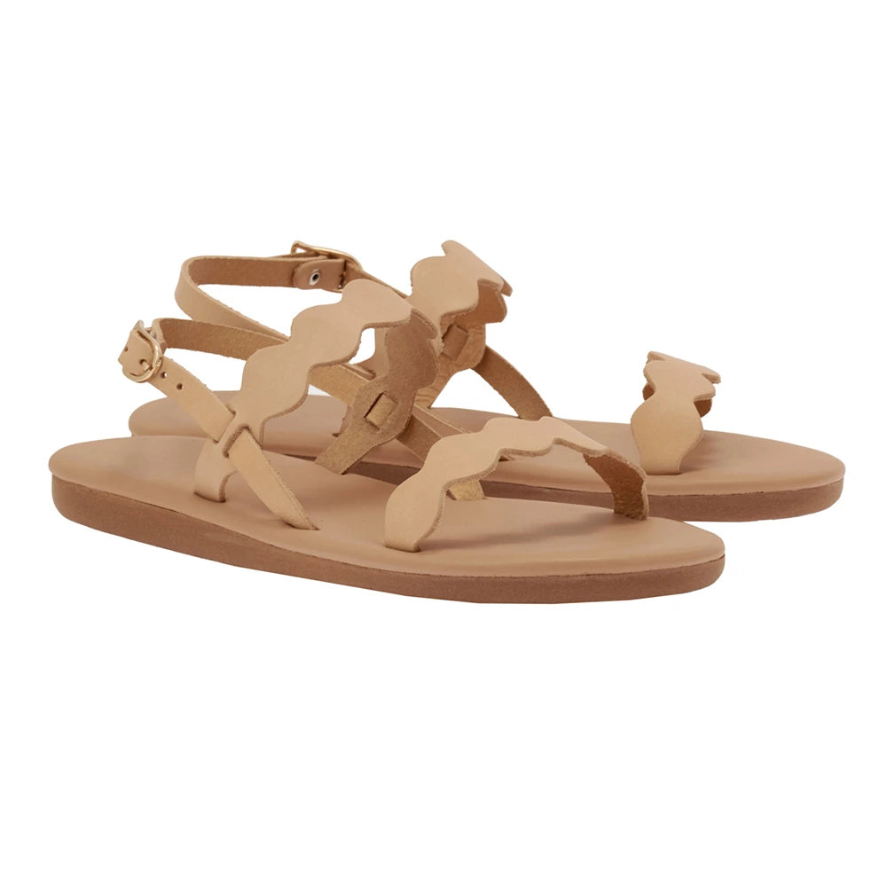 Afros Leather Natural sandals 3-4