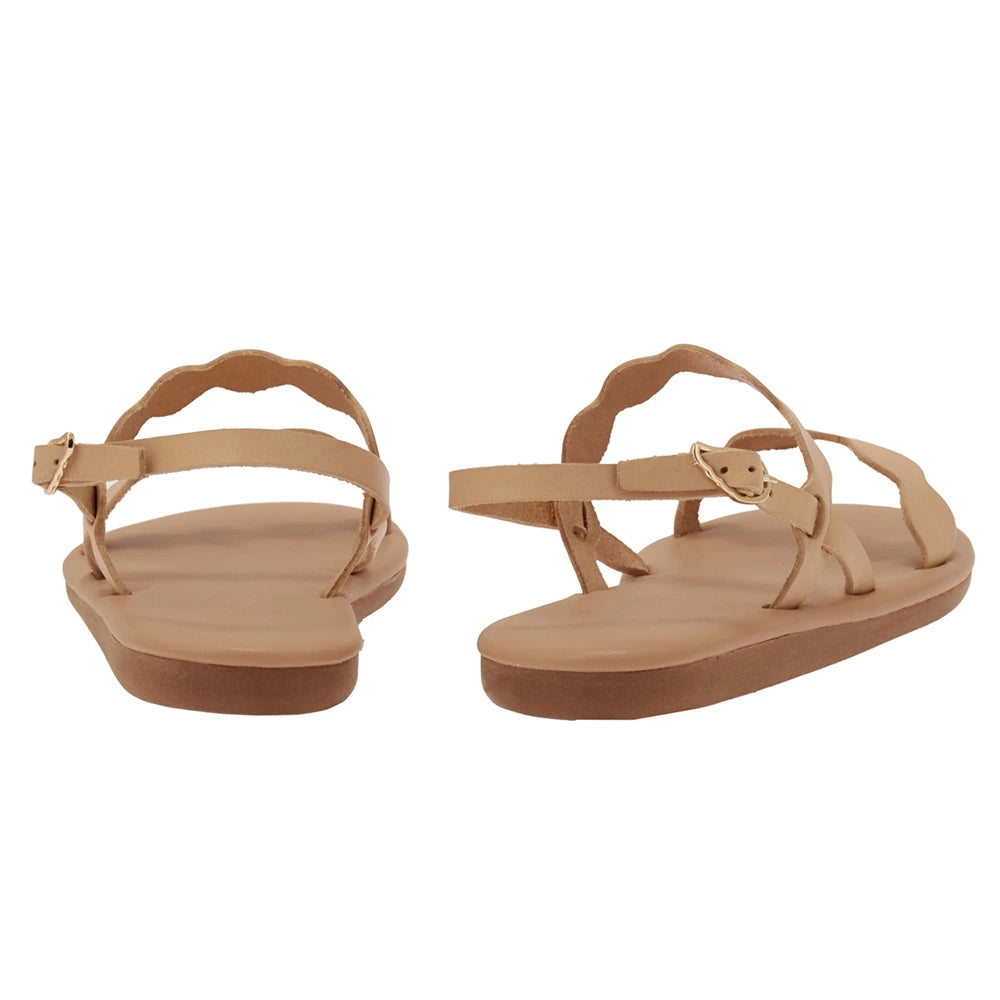 Afros Leather Natural sandals back