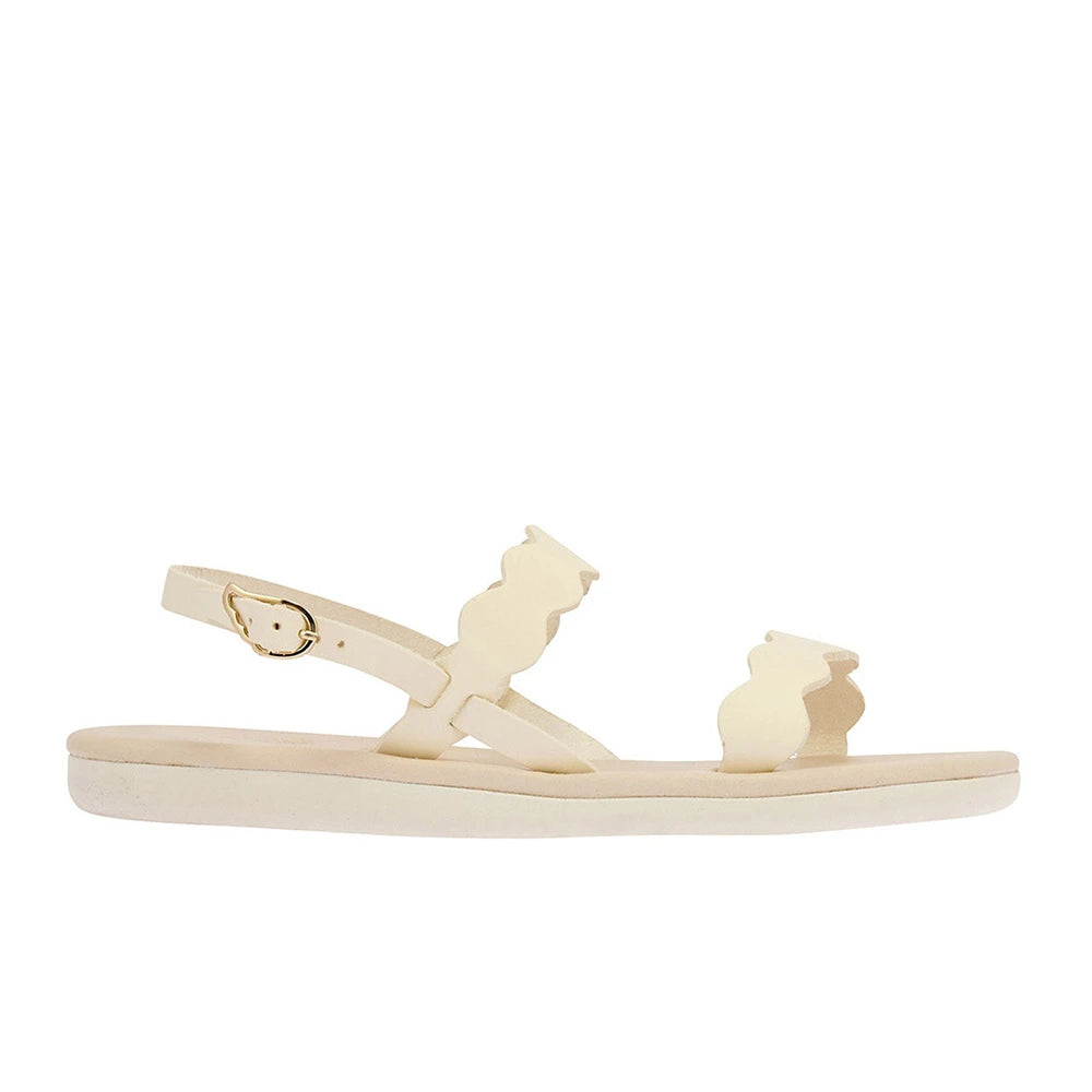 Afros Leather Off White sandals side