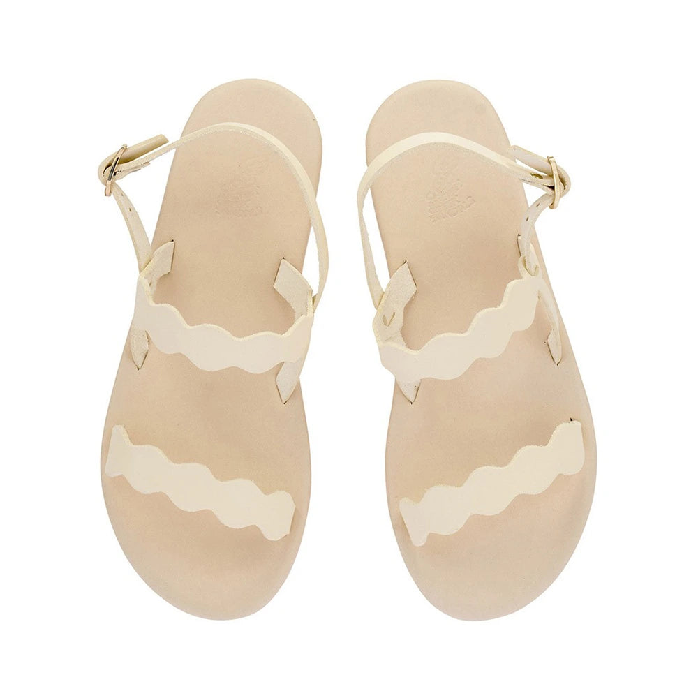 Afros Leather Off White sandals top