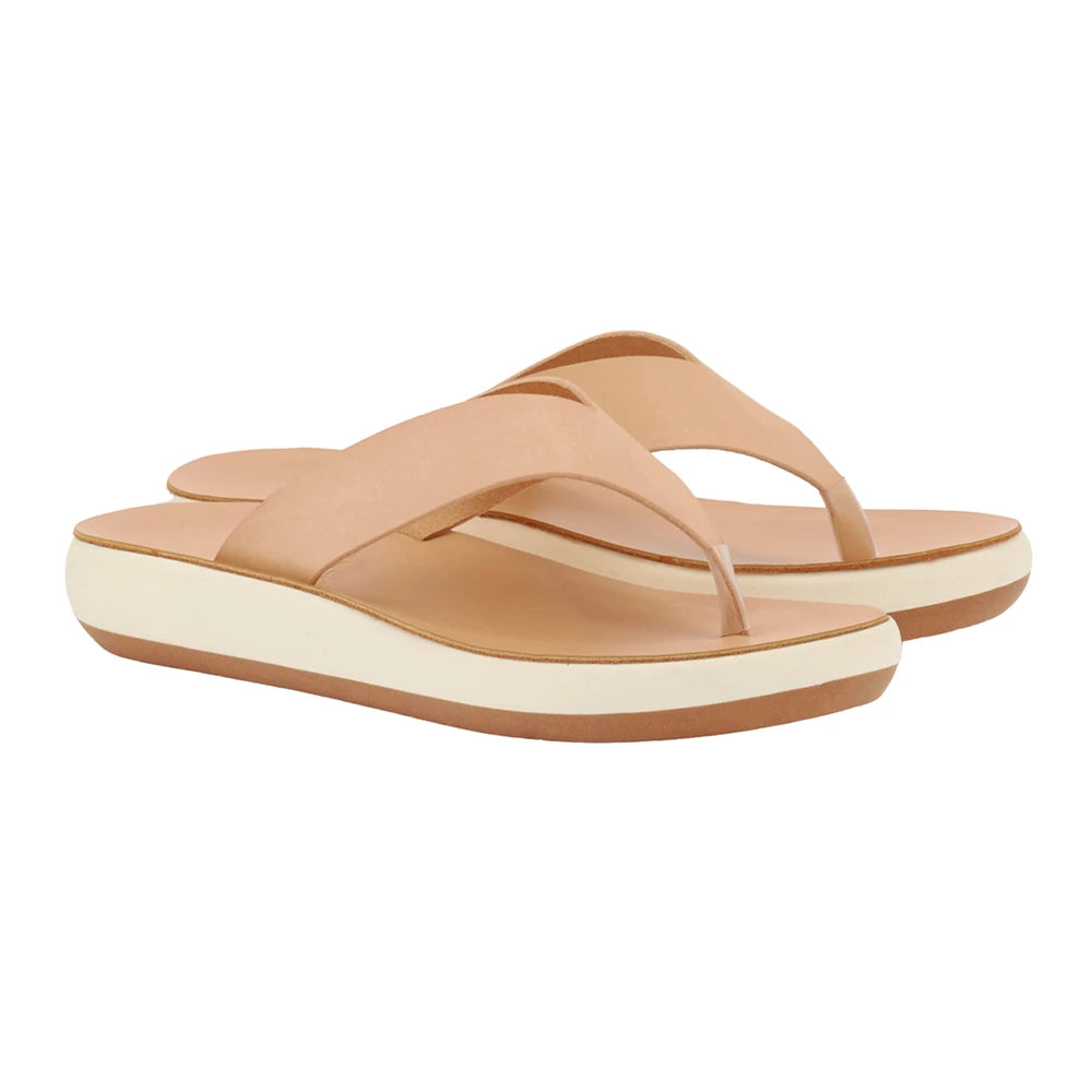 Charys Comfort Leather Natural sandals 3-4
