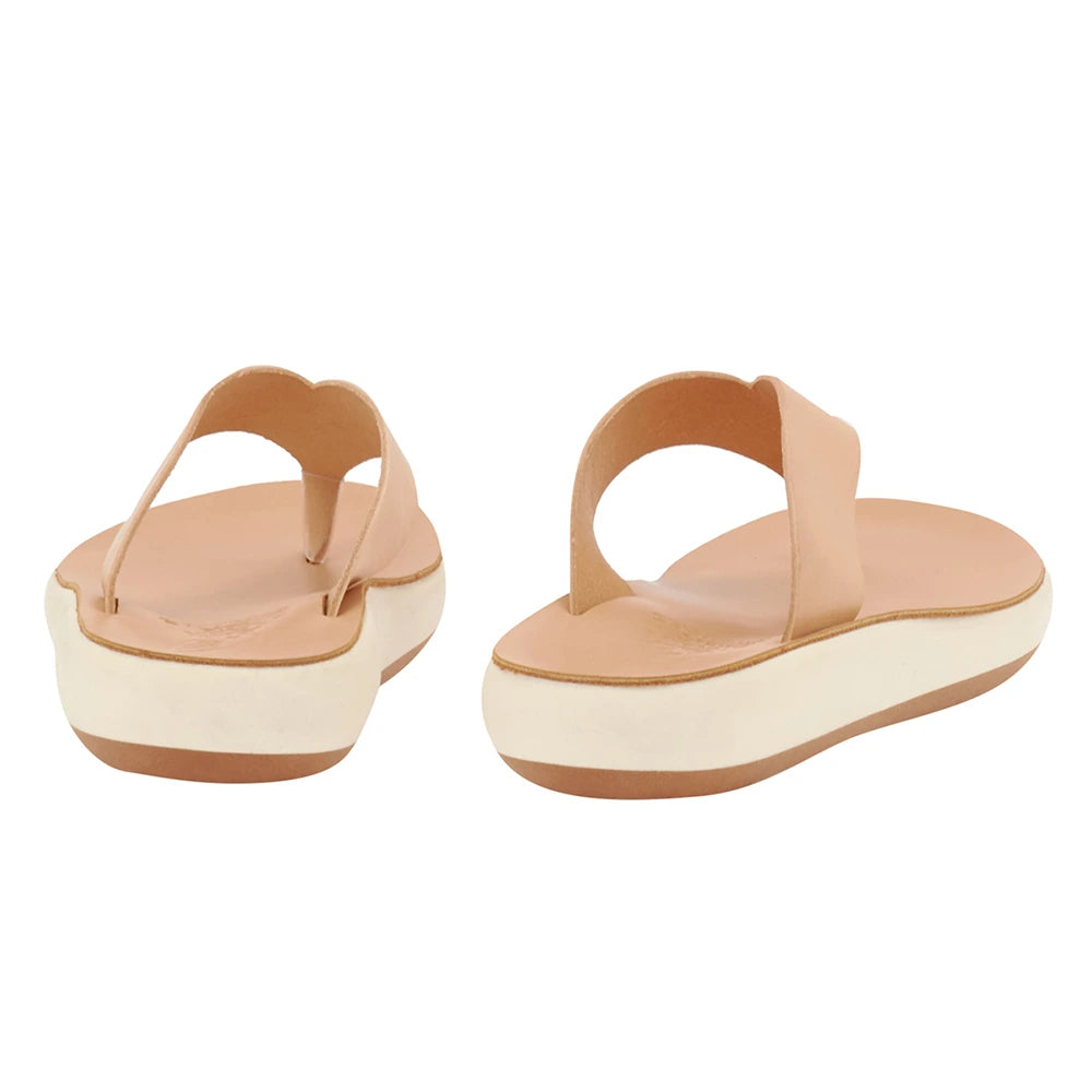 Charys Comfort Leather Natural sandals back