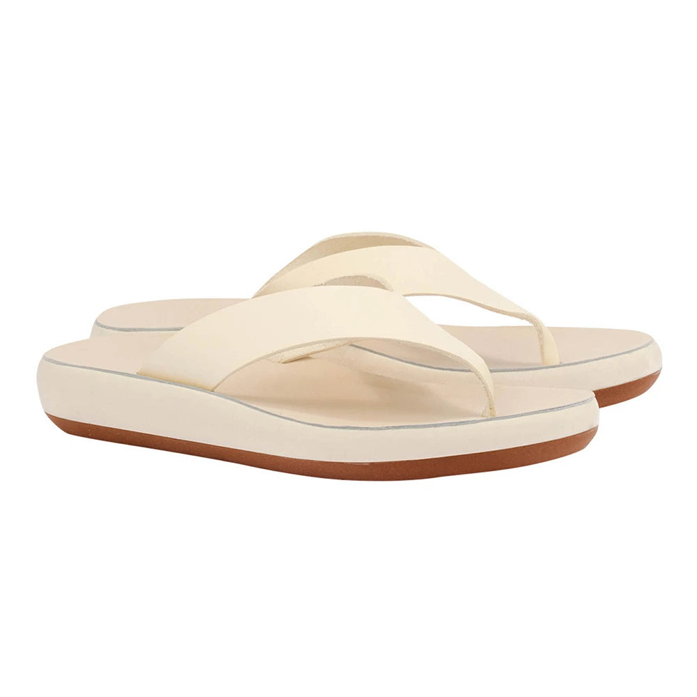 Charys Comfort Leather Off White sandals 3-4