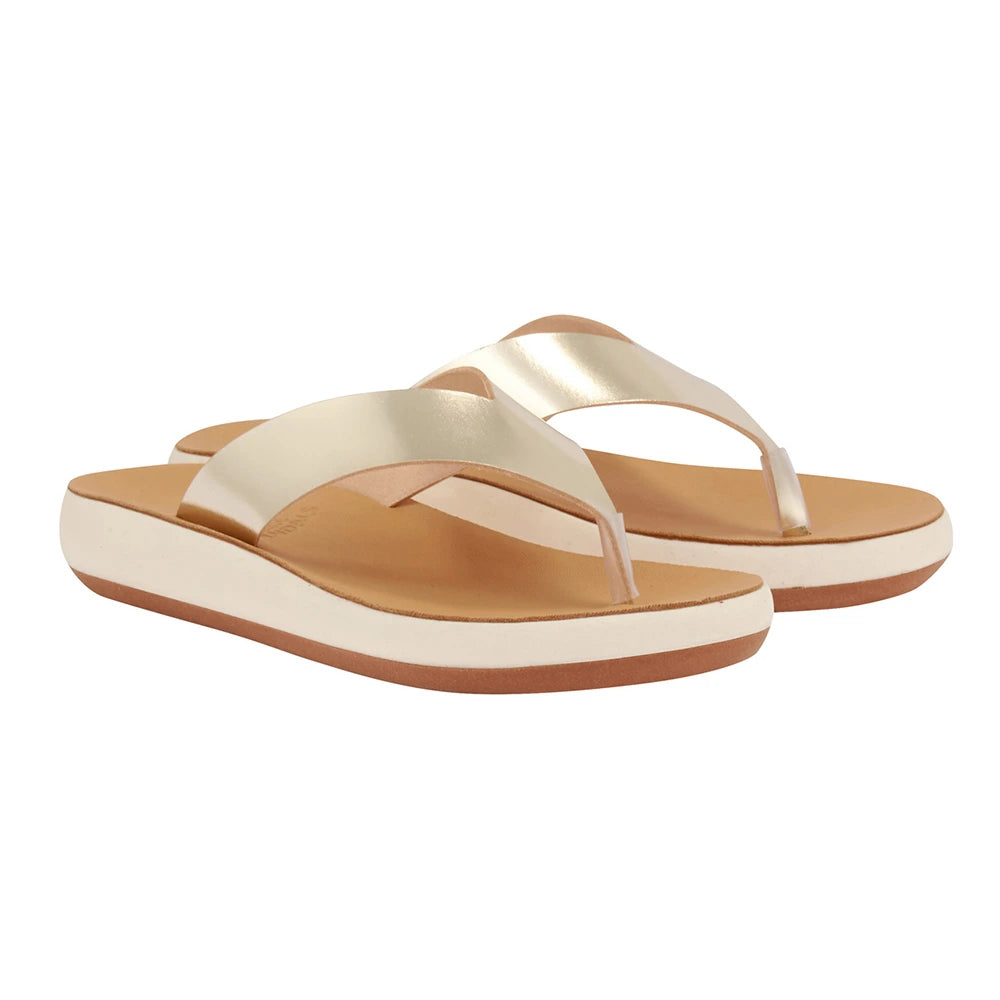 Charys Comfort Leather Platinum sandals 3-4