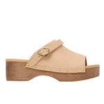 Classic Clog  Leather Natural sandals side