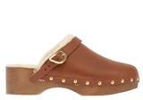 Classic Closed Clog Tan/Beige