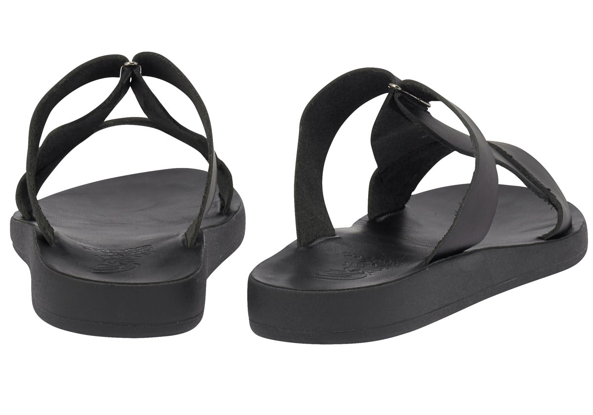 Pluto Comfort Leather Black – Ancient Greek Sandals