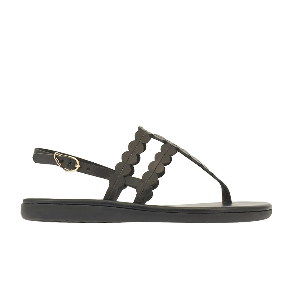 Dryad Leather Black sandals side