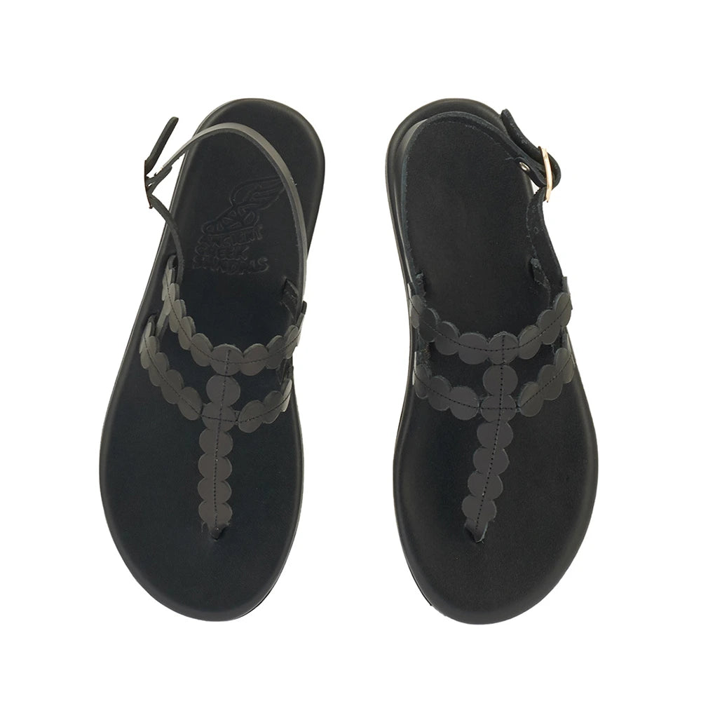 Dryad Leather Black sandals top