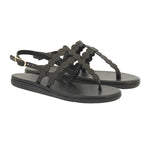 Dryad Leather Black sandals 3-4