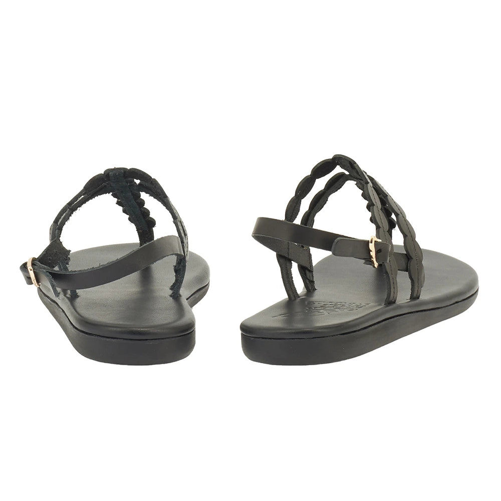 Dryad Leather Black sandals back
