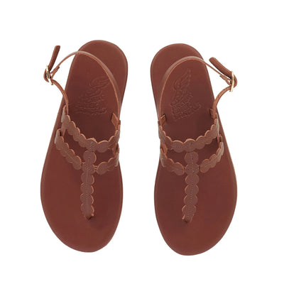 Dryad Leather Chestnut sandals top