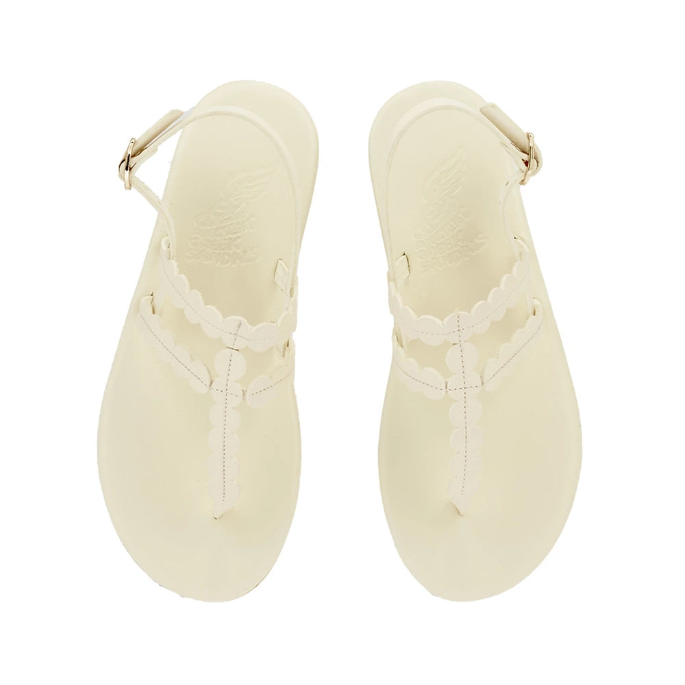 Dryad Leather Off White sandals top