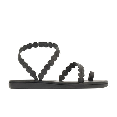 Aura Leather Black sandals side