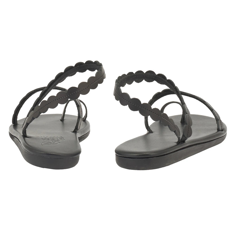 Aura Leather Black sandals back