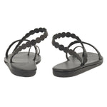 Aura Leather Black sandals back