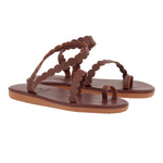 Aura Leather Chestnut sandals 3-4