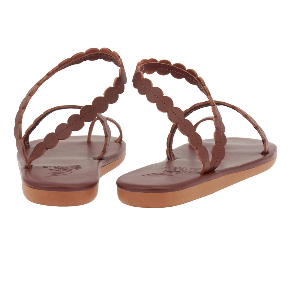 Aura Leather Chestnut sandals back