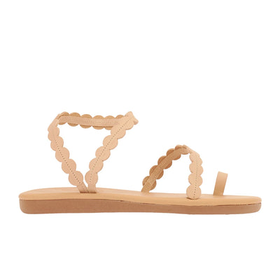 Aura Leather Natural sandals side