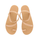 Aura Leather Natural sandals top