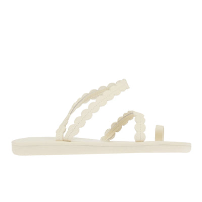 Aura Leather Off White sandals side
