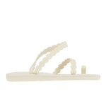 Aura Leather Off White sandals side